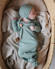 Ribbed Knotted Baby Gown