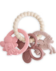 Mushie Fairy Teething Ring: pastel, food-grade silicone for sensory exploration.