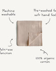 Organic Cotton Muslin Swaddle Blanket