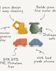 Vehicles Mold Free Bath Play Set