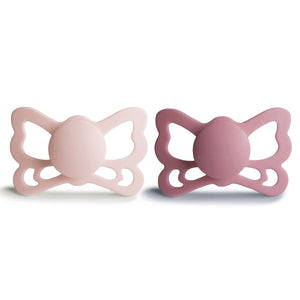 FRIGG Butterfly Anatomical Silicone Pacifier 2-Pack (6-18 Months)