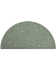 Green mushie Silicone Placemat with whimsical fairy and nature designs, food-grade silicone.