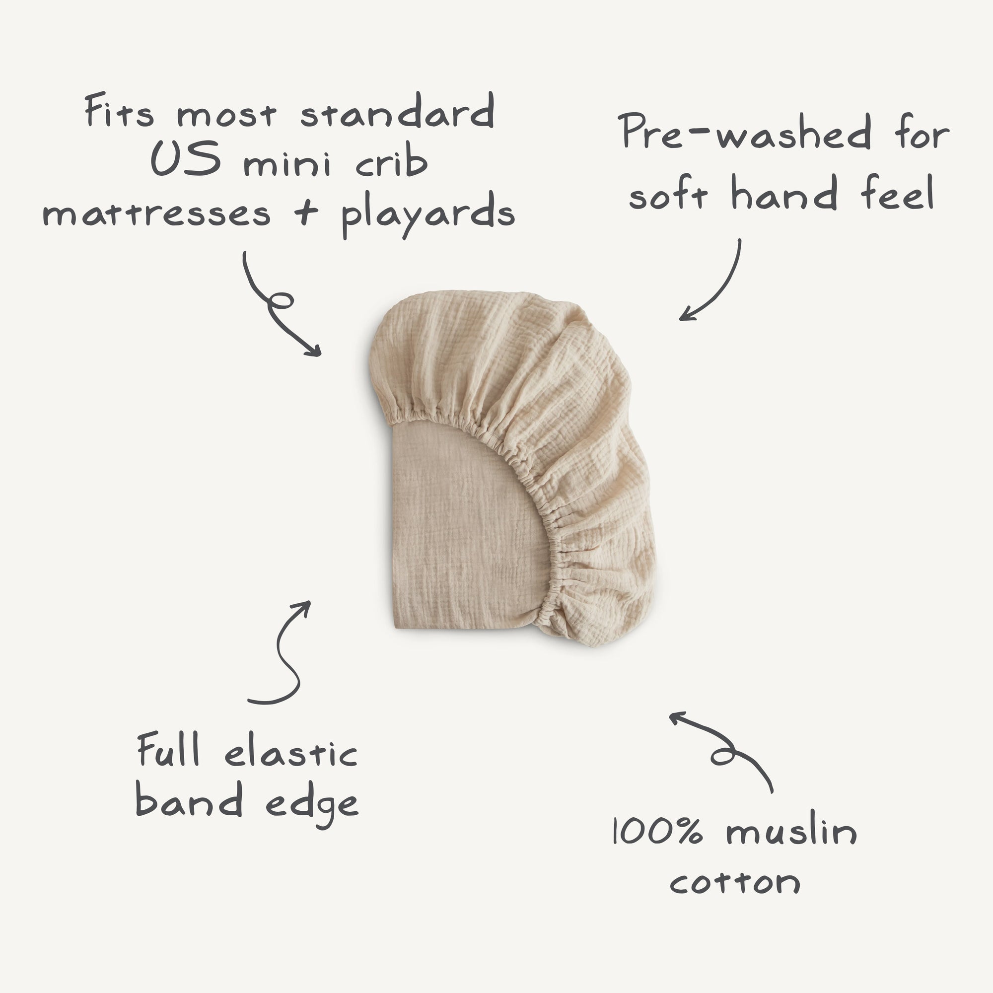 Mini Muslin Crib Sheet