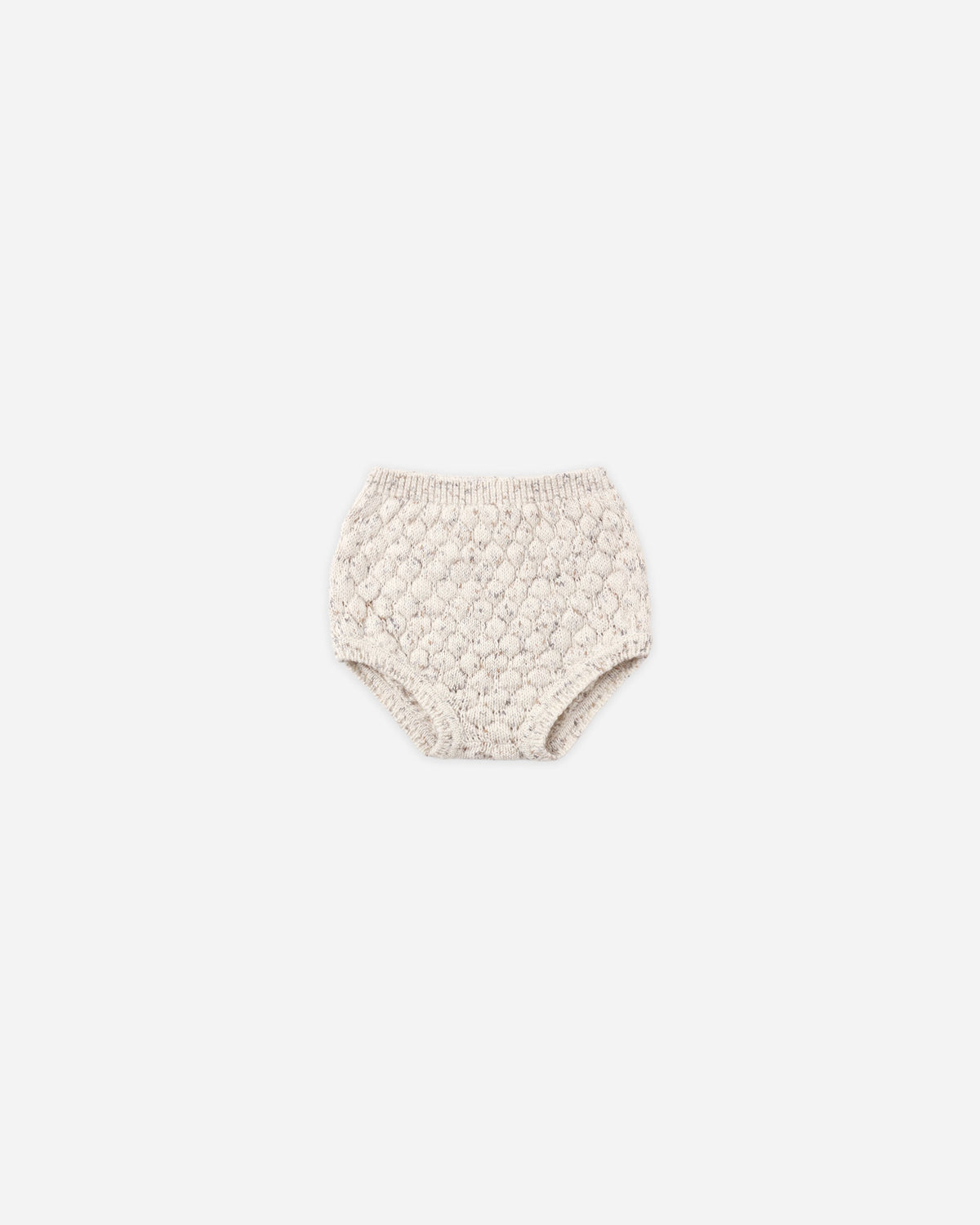 Rylee + Cru Knit Bloomer Natural Confetti: ribbed waistband, textured pattern, organic cotton.