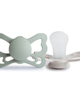 FRIGG Butterfly Anatomical Silicone Pacifier 2-Pack (6-18 Months)