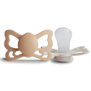 FRIGG Butterfly Anatomical Silicone Baby Pacifier | 2-Pack | 6-18 Months