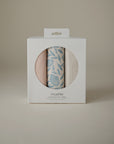 Mushie Changing Pad Liners, 3-pack, in white box—one features blue floral print, window visible.