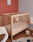 babyletto x Mushie Swell 4-in-1 Convertible Crib with Toddler Bed Conversion Kit