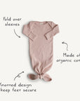 Ribbed Knotted Baby Gown