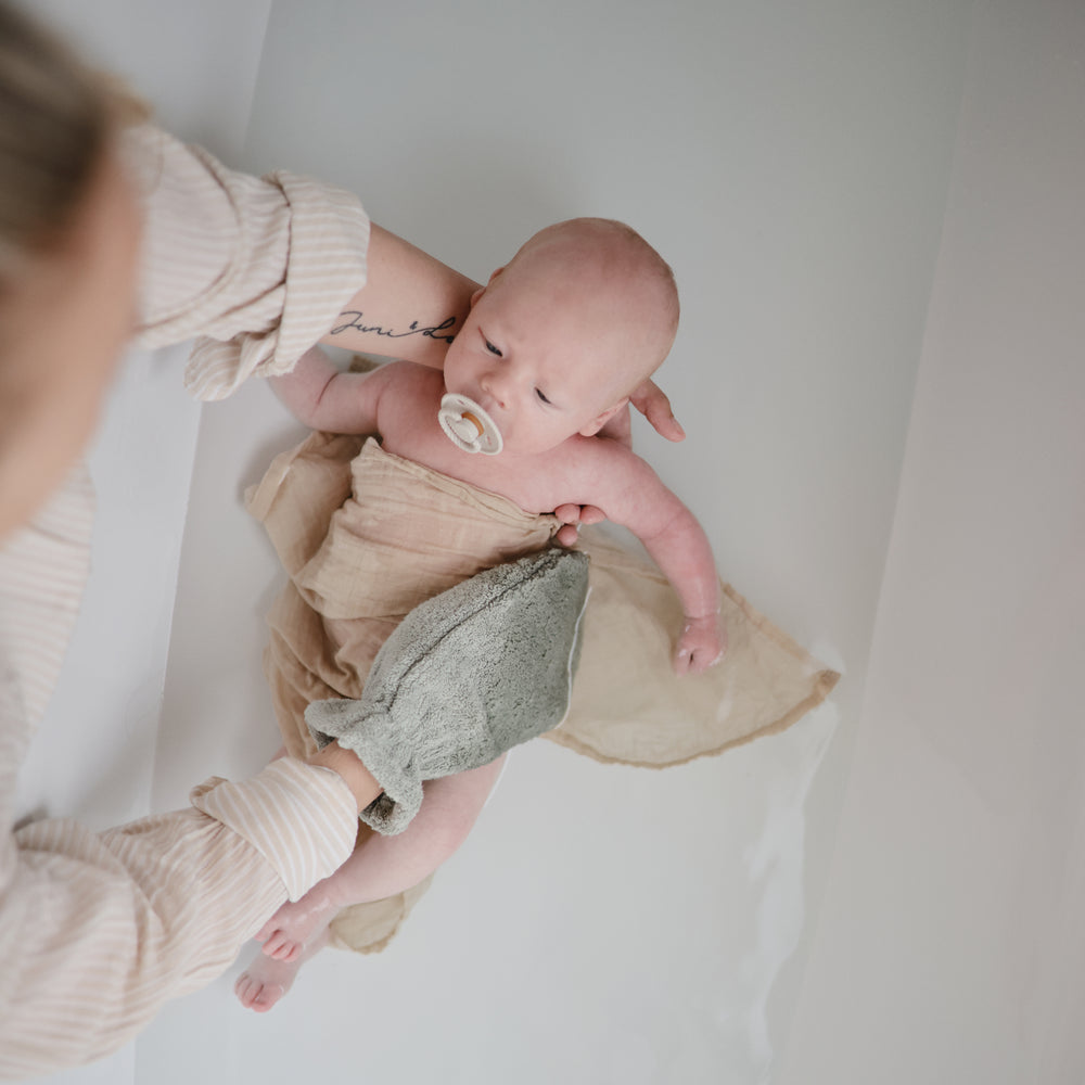 Mushie x Anthropologie Bath Bundle (Moss)
