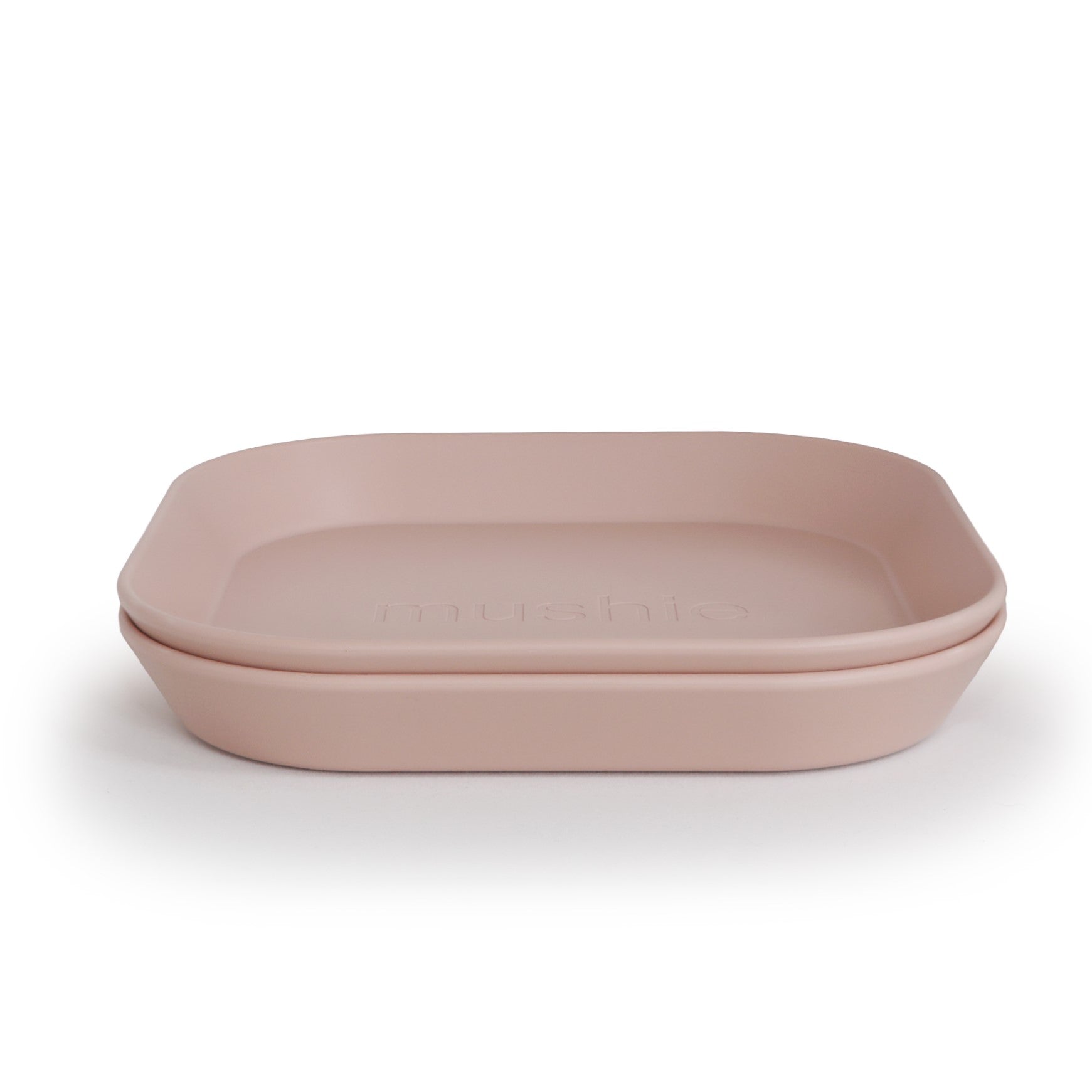 Square Dinnerware Plates, Set of 2 (Blush)