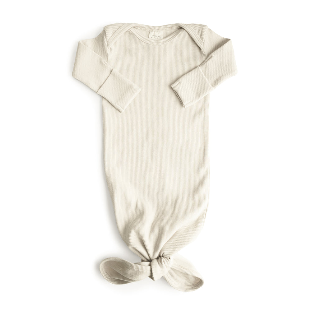 Ribbed Knotted Baby Gown