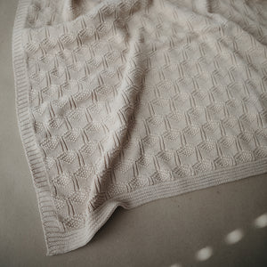 Knitted Honeycomb Baby Blanket