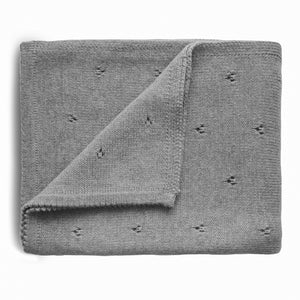 Knitted Pointelle Baby Blanket
