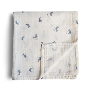 Whales Organic Cotton Swaddle