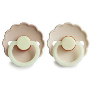 FRIGG Daisy Night Natural Rubber Pacifier 2-Pack